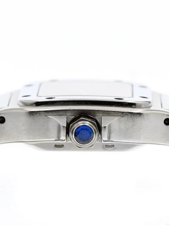 CARTIER Santos GalbeeSM W20044D6 Date Silver Dial Automatic Ladies Watch_960637